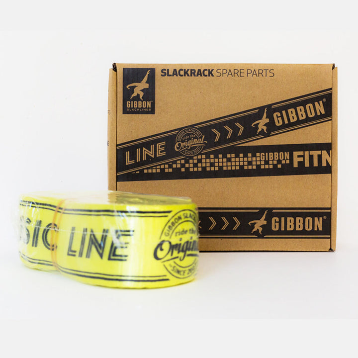 SLACKRACK WEBBING CLASSIC YELLOW - Gibbon Slacklines