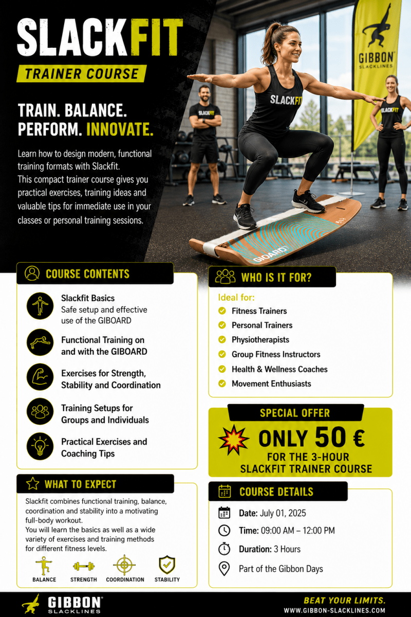 Slackfit Trainerkurs – Special Angebot bei den Gibbon Days - shop_name balancetraining