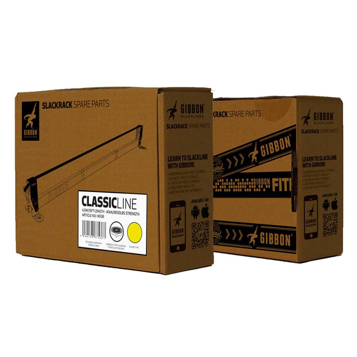 SLACKRACK WEBBING CLASSIC YELLOW - Gibbon Slacklines