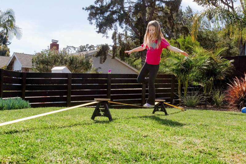 Freestanding SlackYard set up outdoors